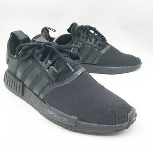 adidas NMD R1 Boost black running shoes men's 13